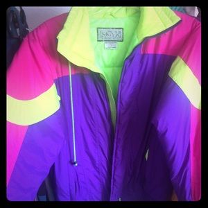 90,s neon winter coat